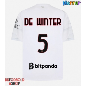 AC Milan Koni De Winter #5 Udebanetrøje 2026-27 Kort ærmer AC Milan Koni De Winter #5 Udebanetrøje 2026-27 Kort ærmer